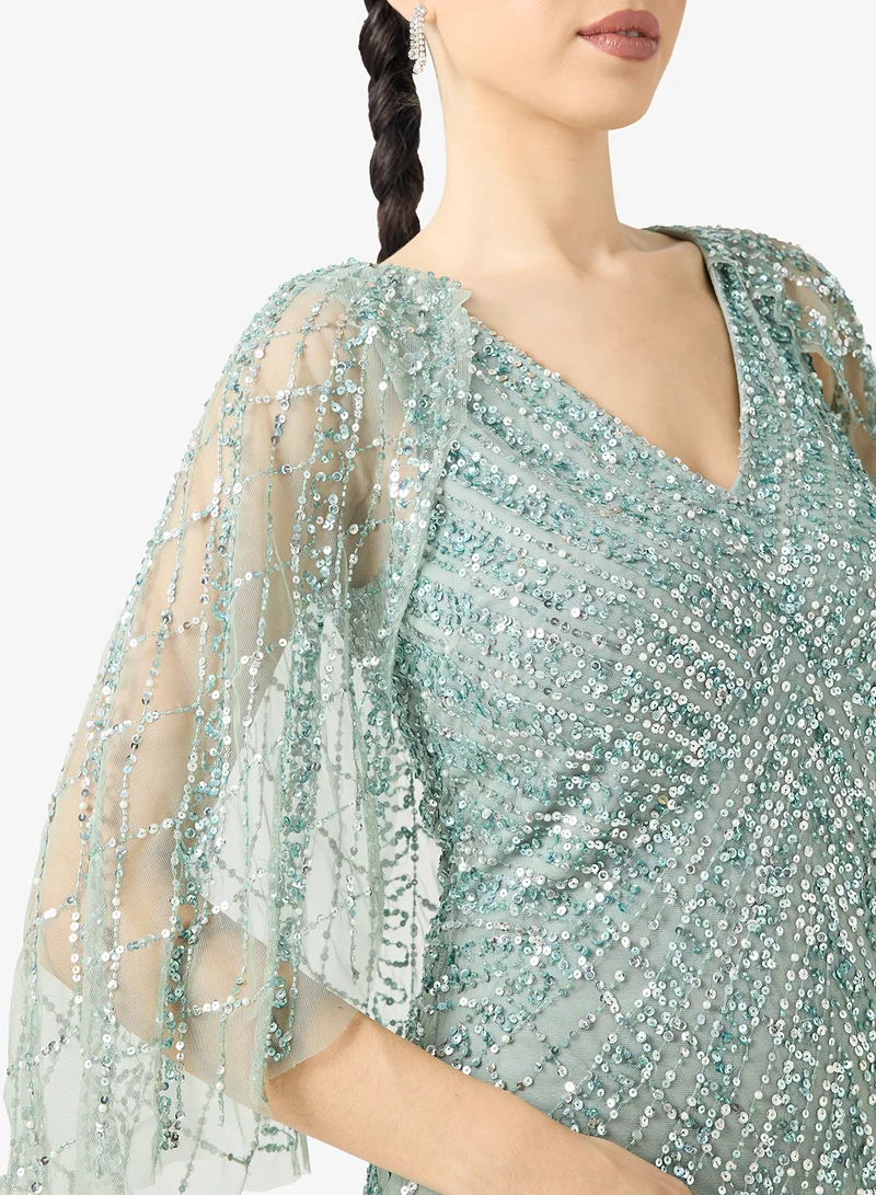 Namshi x  Sequin Embellished Evening Dress for Women | Best Price UAE